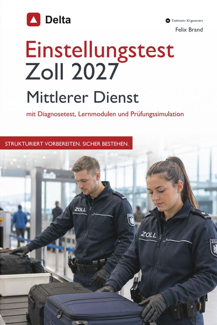 Buchcover: Einstellungstest Zoll 2027, Mittlerer Dienst